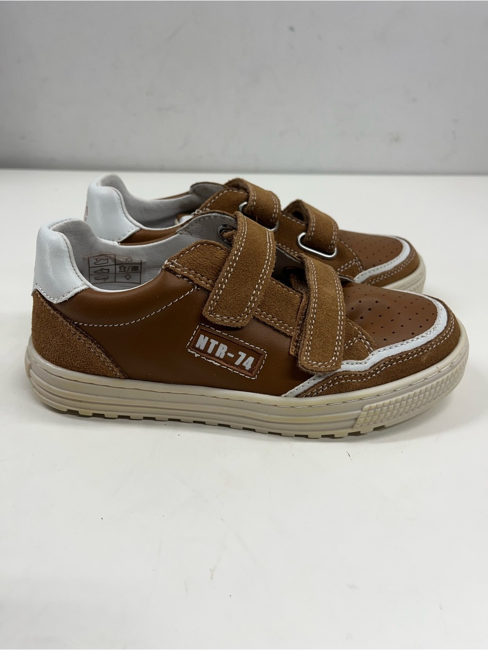 Naturino Ariton Sneaker in Brown Leather & Suede Size 30 (US 12.5)